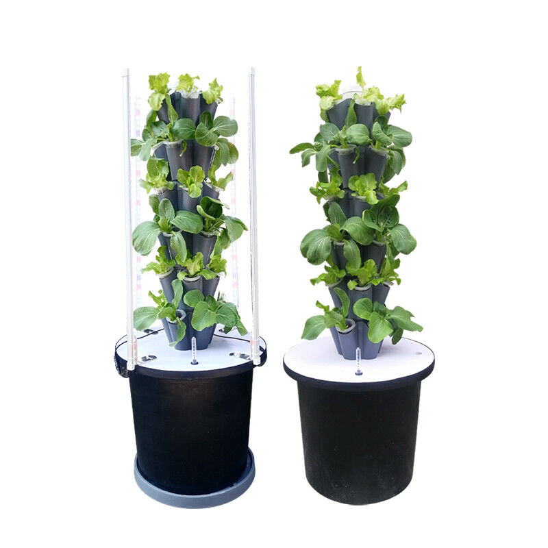 Huisgebruik Tuinblaadje Hydroponisch torengroei systeem 6/8/10 lagen Optioneel LED-licht
